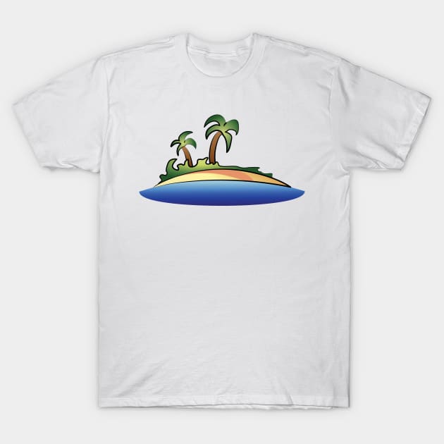 Desert Island - Small T-Shirt by Kat C.